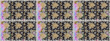 Kusursuz raster arka plan. Çiçek deseni. Duvar kâğıdı barok, İspanyol kumaşı. Gri ve nötr renklerde altın elementler. Şekil grafik deseni.