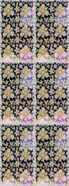 Tekrarlayan elementlerle kusursuz soyut arkaplan. Tarafsız, siyah ve altın desenli. Zarif raster klasik desen.