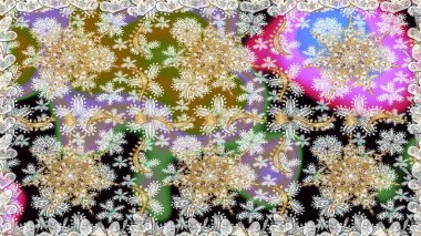 Geleneksel oryantasyon süsü. Klasik klasik klasik arka plan. Kusursuz klasik raster. Tarafsız, gri ve altın desenli..