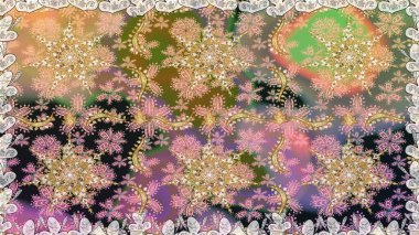 Altın elementli bej ve nötr renkler. Raster altın çiçek süsü brokar kumaş ve cam desenli. Çiçek desenli altın metal. Kusursuz altın desen.