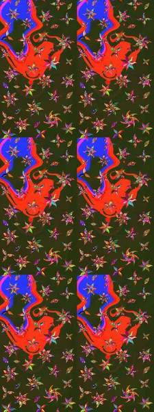 Düz Çiçek Elementleri Tasarımı. Gri ve yeşil renklerde zarif çiçek buketi suluboya. Renkli Bahar Teması eskiz kalıbı. Raster illüstrasyonu.