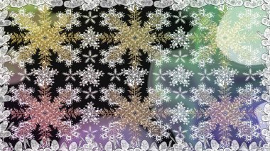 Gri ve nötr renklerde ve altın elementlerle kusursuz klasik desen. Noel, kar tanesi, yeni yıl 2019.