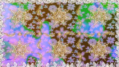 Damask kusursuz yinelenen arkaplan. Barok tarzında altın çiçekli süs. Tarafsız ve kahverengi renklerde altın element. Doku arkaplanı üzerine altın duvar kağıdı.