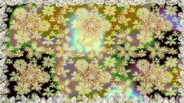 Kusursuz altın desen. Tarafsız ve bej renklerde altın elementlerle kusursuz desen. Raster doğulu süsü.