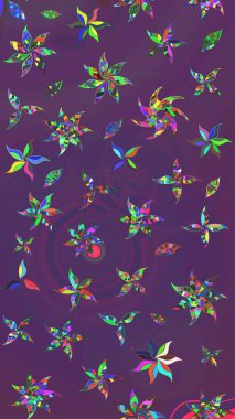 Çiçek desenli raster, mor ve menekşe desenli soyut raster arkaplanı. Modern stil dokusu.