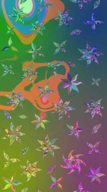 Güzel suluboya yaz çiçekleri deseni..