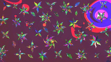 Klasik çiçek desenli. Paketleme, tekstil, duvar kâğıdı için çiçek eskizi. Yumuşak fayans. Raster 'ın taze dokusu. Yumuşak pamuk tasarımı.