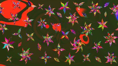 Raster stili kumaş deseni. Çiçekler suluboya çizim deseni.