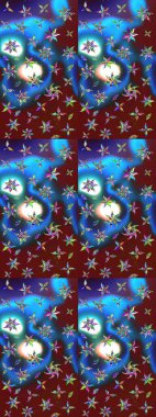 Çiçekler suluboya eskiz deseni. Raster Stili kumaş deseni.