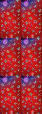 Kırmızı ve mor renkte çiçekler. Çiçek deseni. Şatafatlı bahar bahçesi dokusu. Raster illüstrasyonu. Kırmızı ve menekşe renkleri üzerine çiçek çizimi.