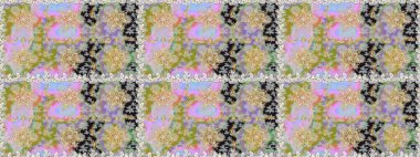 Damask pürüzsüz yineleme kalıbı. Barok tarzında altın çiçekli süs. Antika altın tekrarlanabilir duvar kağıdı. Tarafsız renklerde altın element.