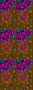 Klasik çiçek desenli. Paketleme, tekstil, duvar kâğıdı için çiçek eskizi. Yumuşak fayans. Raster 'ın taze dokusu. Yumuşak pamuk tasarımı.