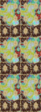 Geleneksel klasik Raster altın eskiz modeli. Barok tarzında eskiz oryantal süsü. Kahverengi renklerde altın elementler.