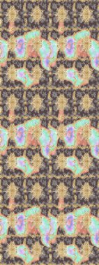 Barok tarzında altın çiçekli süs. Altın çiçekli eskiz deseni. Kahverengi renkte altın bir element. Damask arkaplanı.