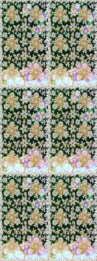 Parlak dantel, stilize çiçekler, şal desenli. Raster. Hassas altın deseni açın. Kusursuz altın desenli bukleler. Doğu tarzı arabesk. Gri renklerde, altın elementlerle kusursuz desen.