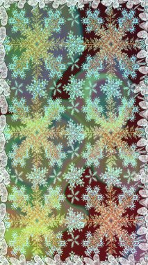 Davetiyeler, kartlar, web sayfası için Raster illüstrasyon. Altın desenli çiçek dekoru. Çizgi sanatı tasarım şablonu için kusursuz sınır. Tarafsız ve yeşil renklerde altın element. Doğu tarzı ögesi.