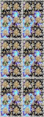 Barok tarzında kusursuz bir doğulu süsü. Gri ve nötr renkler üzerine geleneksel altın pürüzsüz desen.