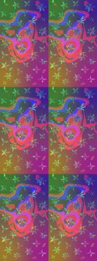 Çiçek kompozisyonu. Raster deseni. Doğa. Küçük çiçekte güzel bir desen var. Çiçek kolajı. Çiçek arkaplan. - mor ve mor çiçekler.