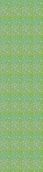 Raster illüstrasyonundaki çiçek desenli çizim. Suluboya tarzında tarafsız ve yeşil renkte çiçekler.