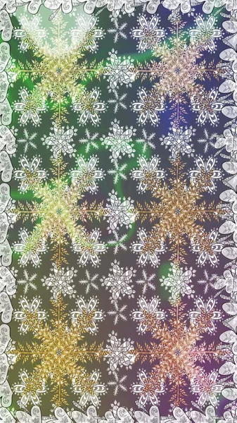 Gri ve nötr renklerde altın elementler. Geleneksel klasik raster altın pürüzsüz desen. Barok tarzında kusursuz bir doğulu süsü..