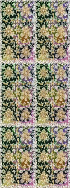 Kusursuz kraliyet lüksü, altın barok kumaş rengi. Altın antika ortaçağ dekoratifi, yapraklar ve altın desenli süslemelerle renksiz ve gri renklerde..