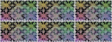 Raster illüstrasyonu. Kusursuz altın desenli bukleler. Altın elementli gri ve nötr renkler. Doğu tarzı arabesk. Raster altın desen.