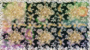 Gri ve nötr renklerde, altın elementlerle klasik, pürüzsüz desen. Noel 2019, kar tanesi, yeni yıl.