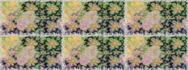 Doğu tarzı arabesk. Kusursuz altın desenli bukleler. Raster altın desen. Altın elementli gri ve nötr renkler. Raster illüstrasyonu.