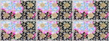 Raster oryantal süs. Kusursuz altın desen. Tarafsız ve siyah renklerde altın elementlerle.