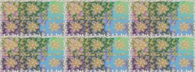 Raster altın pürüzsüz desen. Arkaplan, kumaş, altın duvar kağıdı. Düz elle çizilmiş klasik koleksiyon. Altın elementlerle nötr ve gri renklerde altın desen.