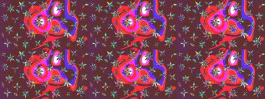 Tekstil, kumaş, kapaklar, duvar kağıtları, baskı, naylon, koleksiyon defteri, örgü, dekupaj için güzel bir eskiz. Küçük kahverengi ve kırmızı çiçeklerle oldukça kaliteli besin torbası deseni.