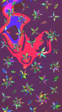 Küçük çiçekteki sevimli çiçek deseni. Tony 'nin kumaş kalıbını çiz. Modaya uygun kumaş deseni. Raster illüstrasyonu.