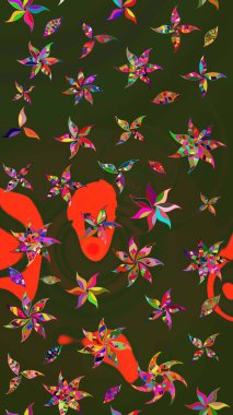 Simple cute pattern in small-scale flowers. Raster illustration. Floral sketch background for textile or book covers, manufacturing, wallpapers, print, gift wrap and scrapbooking.