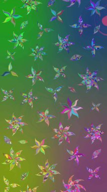 Moda baskıları için zarif bir şablon. Küçük renkli çiçekler. Motley illüstrasyonu. Küçük çiçekte güzel bir desen. Çiçekli bahar çiçekleri.