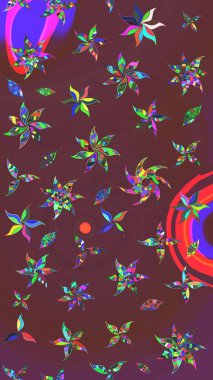 Yumuşak, bahar çiçekli arka plan. Kahverengi ve yeşil renkli çiçekler. Raster çiçek desenli ve çiçekli..