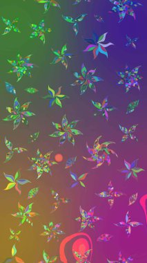 Çiçekler suluboya eskiz deseni. Raster Stili kumaş deseni.