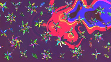 Mor ve mor renkli çiçekler suluboya stilinde. Mor ve menekşe renginde çiçekler olan çiçek deseni çiz.