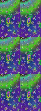 Moda baskısı. Suluboya desenli çiçek deseni. Ton halinde. Dekorasyon ve tasarım için güzel bir desen. Çiçeğin suluboya çizimlerinin zarif deseni.