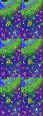 Renkli Bahar Teması eskiz kalıbı. Çiçek deseni. Düz Çiçek Elementleri Tasarımı. Raster çizimi. Güzel kumaş deseni..