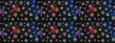 Renkli Bahar Teması eskiz kalıbı. Çocuk stili. Düz Çiçek Elementleri Tasarımı. Çiçekli çizim raster arkaplanı.