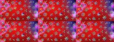 Raster Yumuşak kumaş deseni. Klasik taslak çizimi. Raster çiçek izi. Çiçek kırmızısı ve pembe çizim deseni.