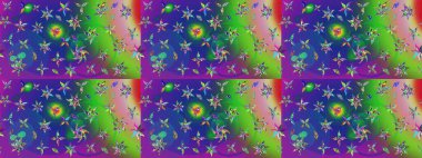 Moda baskısı. Dekorasyon ve tasarım için güzel bir desen. Çiçeğin suluboya çizimlerinin mükemmel deseni. Suluboya çizim kalıbı. Eski.