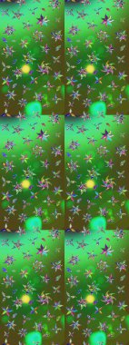 Raster resim. Çiçek desenli çiçek ve yaprakları ile. Sevimli küçük çiçek desenle.