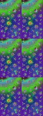 Kumaş, tekstil, duvar kağıdı baskısı için. Eski usul. Raster illüstrasyonu. Raster. Tomurcukları çiçek olan sevimli bir çiçek deseni. Taslak arkaplan.