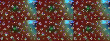 Karalama çiçekleri çizim kalıbı. Sanat ilham verici ve kırmızı stil çiçekler ve arka plan bırakır. Kahverengi ve kırmızı el çizimi desen. Raster deseni.