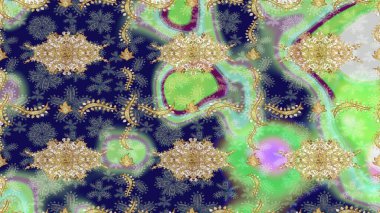 Geleneksel oryantasyon süsü. Klasik Raster altın desenini çiz. Klasik klasik klasik arka plan. Altın elementlerle nötr renklerde altın desen.