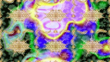 Tarafsız renkler üzerine grafiksel modern eskiz deseni. Skeç raster arka planı. Duvar kâğıdı barok, İspanyol kumaşı. Çiçek deseni çizimi.