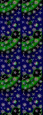 Çiçekli çizim şekli. Mavi ve siyah renkte çiçekler. Renkli Bahar Teması eskiz kalıbı. Düz Çiçek Elementleri Tasarımı.