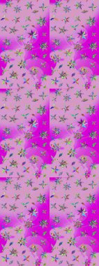 Çiçekli çiçek deseni, suluboya. Raster deseni. Süslü kumaş deseni.