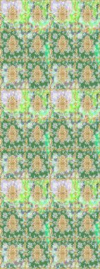 Raster illüstrasyonu. Damask altın soyut çiçek deseni nötr renklerde. Süsleme.